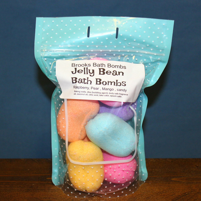 jelly bean bath bomb pack - brooks bath bombs - colourful bath bomb packages