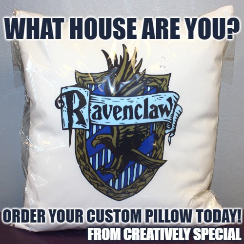 house themed ravenclaw pillow - harry potter themed throw pillow - harry potter house throw pillow - harry potter house throw pillows